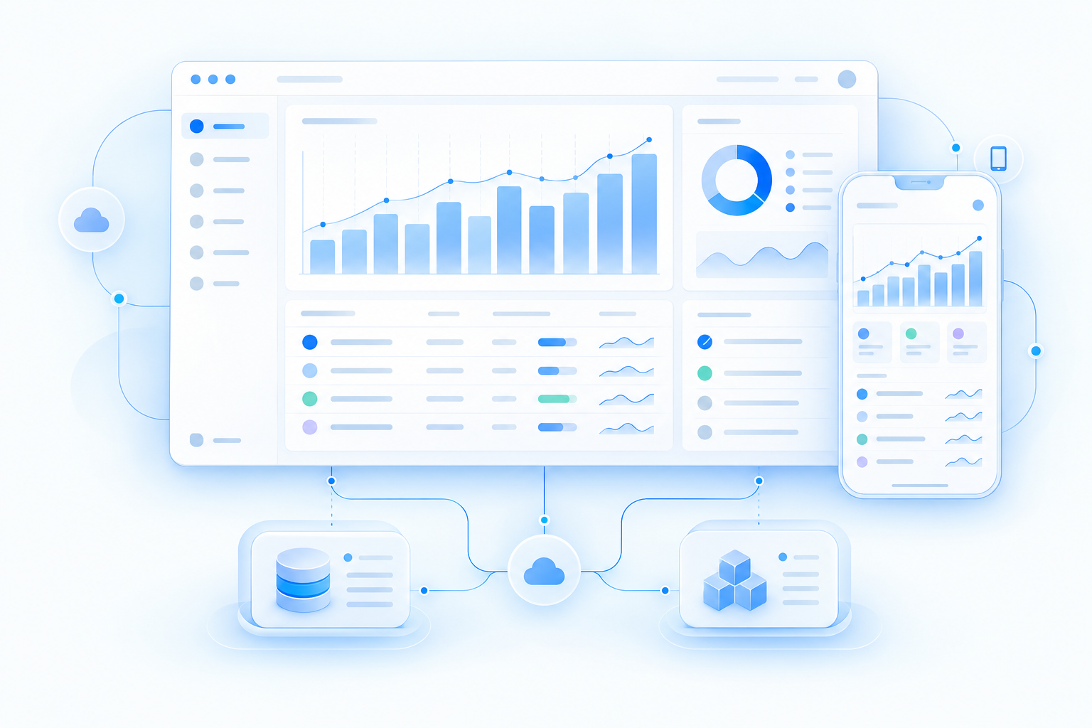 SOMDAS Solutions connected web and mobile applications dashboard